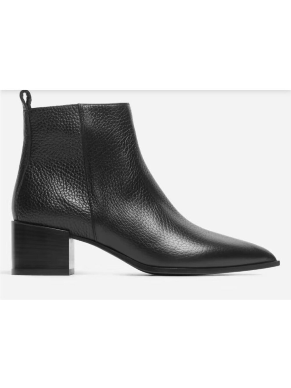Everlane The Boss Boot in Pebbled Black Leather Sz 6.5 Great Condition.